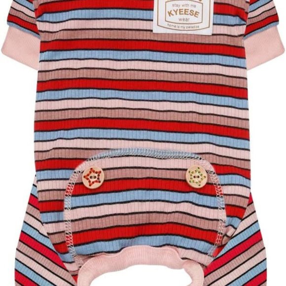 KYEESE Dogs Pajamas Stripe Stretchy Soft Dog Pjs for Chihuahua XS - Picture 6 of 9